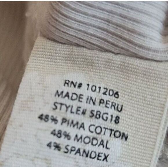 Soft Surroundings Double V Timely Tee Women's Shirt Tunic Plus Size 2X Cream t22 - Picture 8 of 8